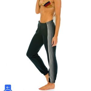 Aviator Nation Charcoal Stripe Sweatpants